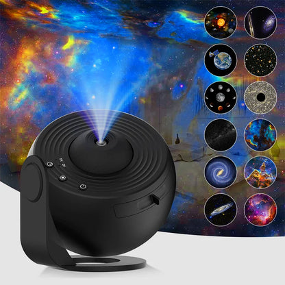 Galaxy Star Projector Night Light – 360° Rotating Nebula for Bedroom & Kids