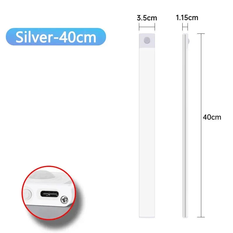 Rechargeable Motion Sensor LED Light Bar – Wardrobe, Kitchen & Cabinet