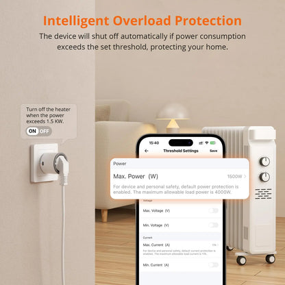 Smart Plug Mini – Energy Monitoring, Timer, Alexa & Google Compact Design