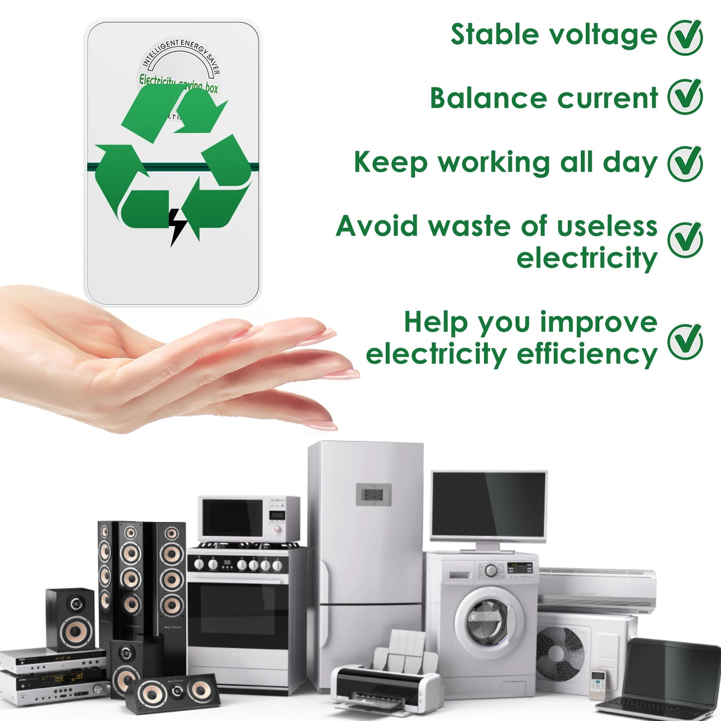 Portable Power Saver Box – Reduce Standby Energy & Cut Electricity Costs