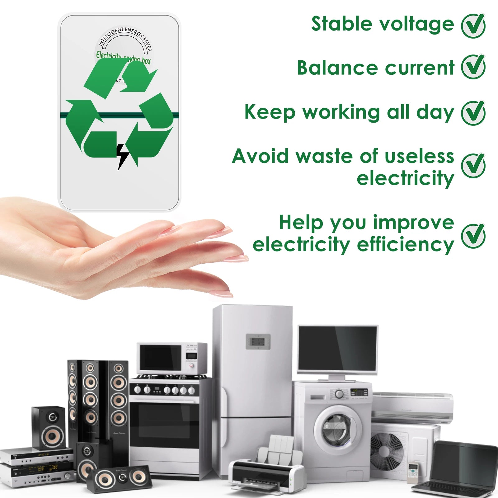Portable Power Saver Box – Reduce Standby Energy & Cut Electricity Costs