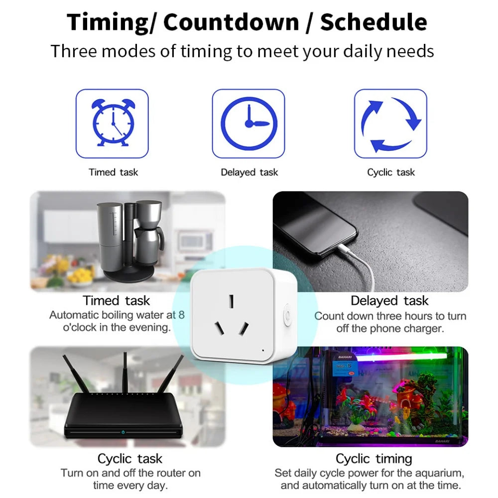 AU Multi-Socket Smart Plug – WiFi + Zigbee, Alexa & Google Voice Control