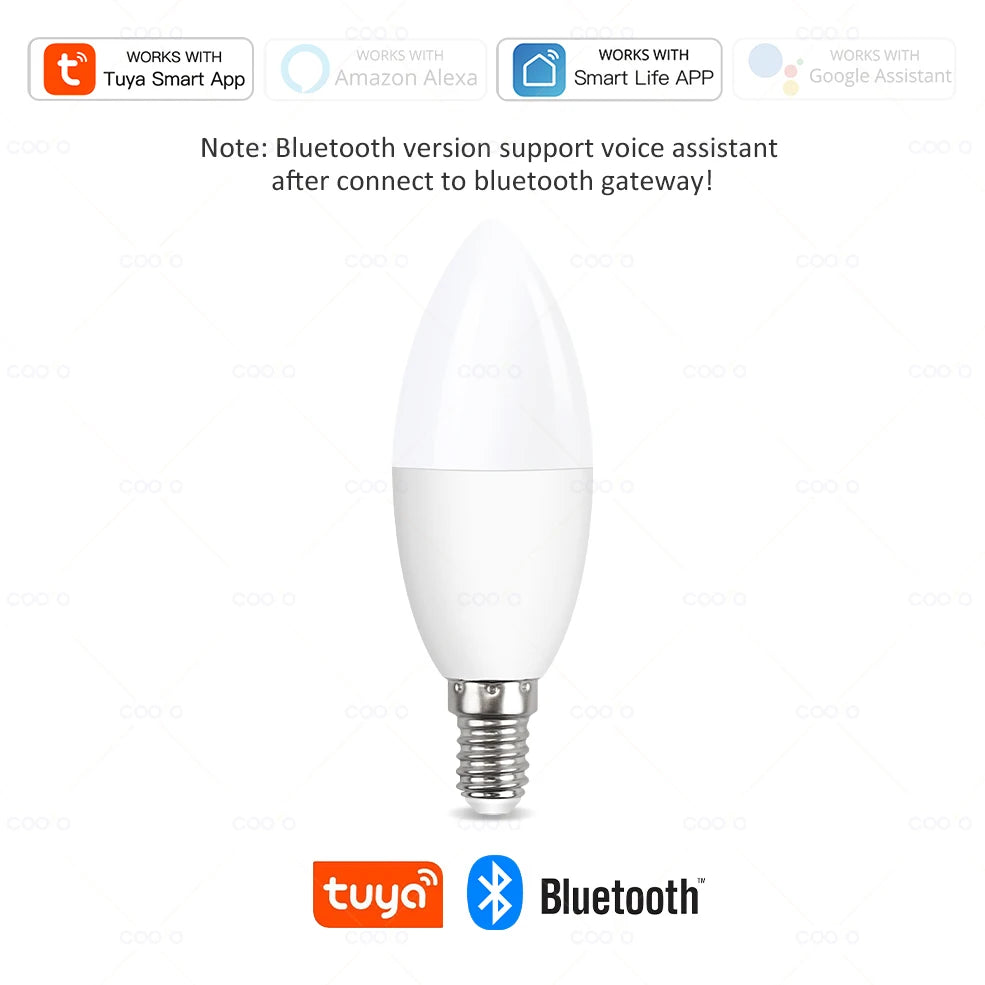 smart E14 RGB color-changing bulb