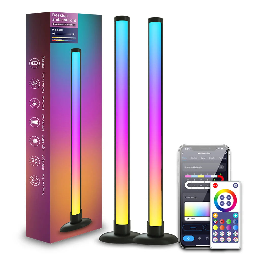 RGB Ambient Desk Light – Behind-Screen LED Bar, Music Sync, App Control