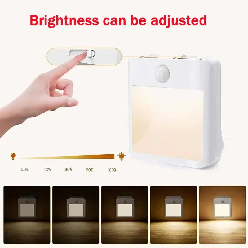 Motion Sensor Night Light – Wireless Plug-In LED for Hallway & Bedroom