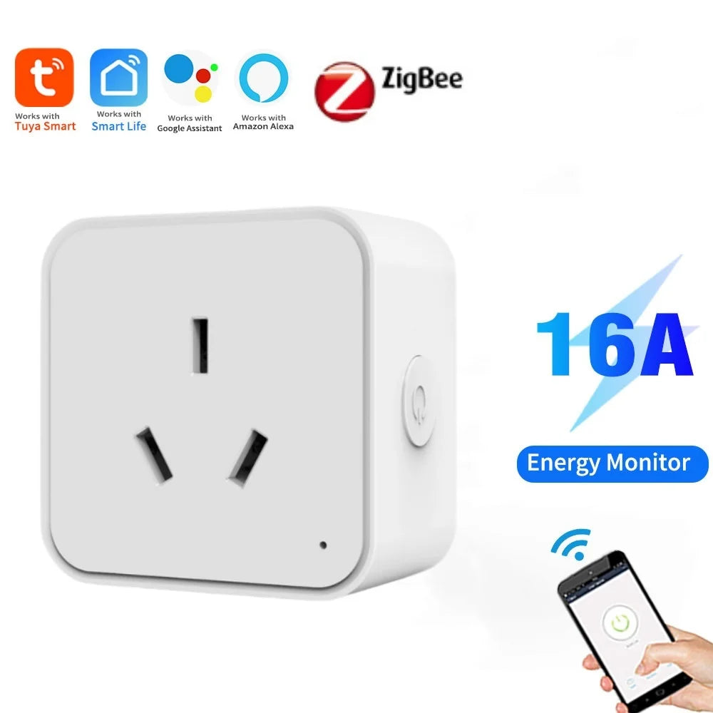 AU Multi-Socket Smart Plug WiFi + Zigbee, Alexa & Google Voice Control