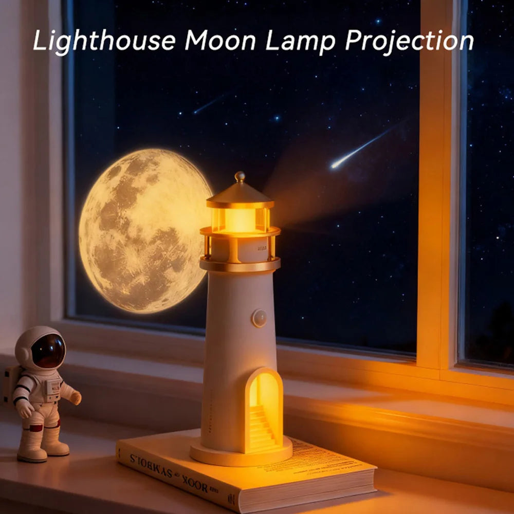 Moon Lamp Projector – 3D Lunar Surface Light with Stand & Remote