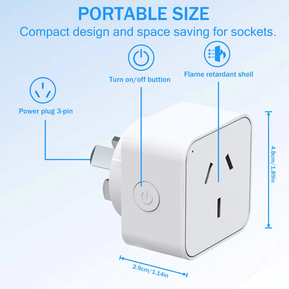 WiFi AU Plug – Energy Monitor, Timer, Alexa & Google Smart Control