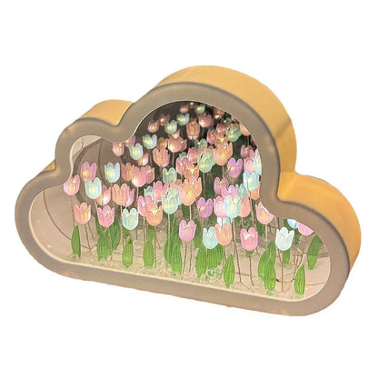 Tulip Night Light Cute Soft-Glow Bedside Lamp Rechargeable