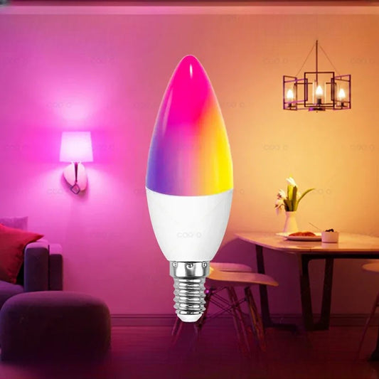 smart E14 RGB color-changing bulb